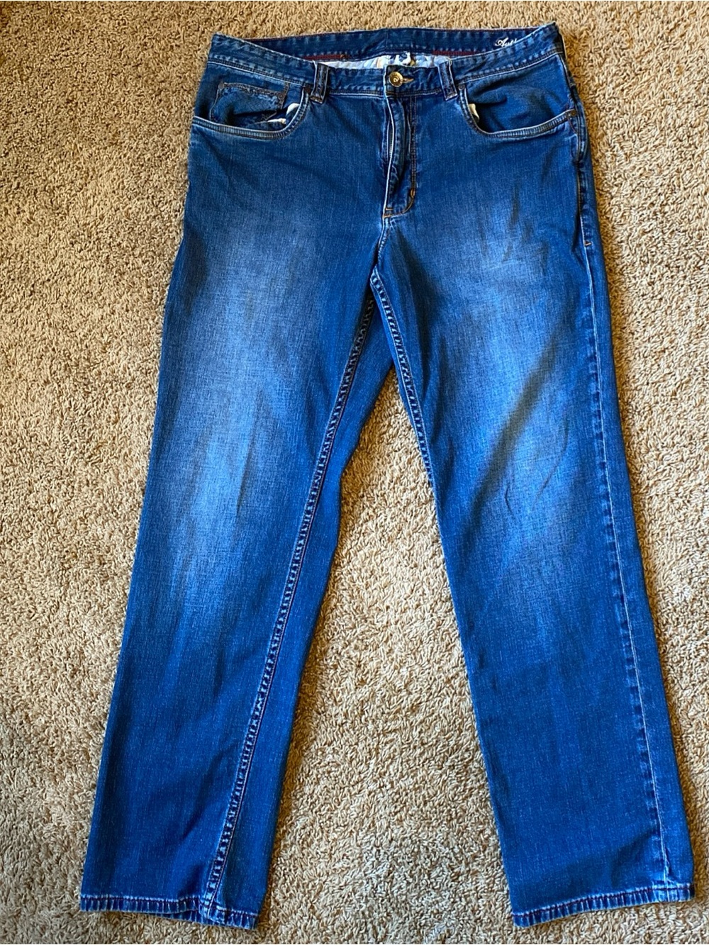 Tommy Bahama Belize Authentic Jeans Mens 38x32 Blue Medium Wash Straight Stretch